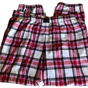 Victoria's Secret Women's Flannel Pajama Jogger Pants Plaid Medium Pink Buffalo